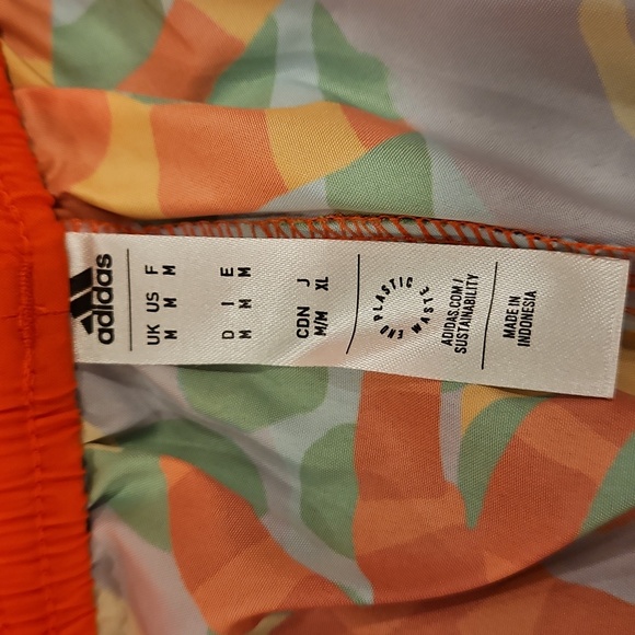 💕ADIDAS x FARM RIO💕 Unitefit Shorts ~ Red Tropical Beach Print Medium M NWT - Picture 13 of 14